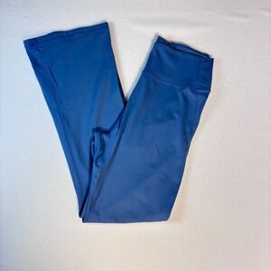 Popflex Active Womens High Waisted Flare Yoga Pants Dusty Blue Athletic Leggings